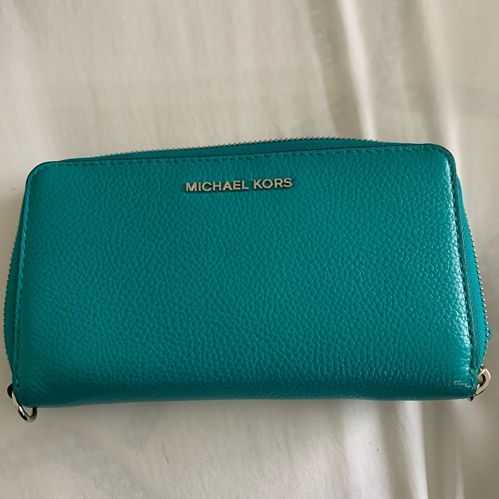 Michael kors teal wallet